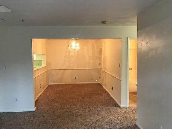 Dining room from Living room - opening to kitchen on left