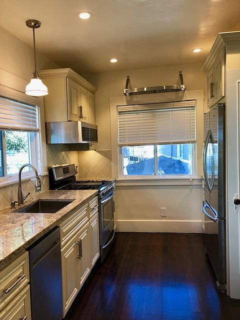 Completely renovated kitchen! with original hardwood floor.