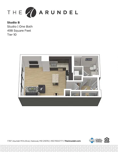 Floor plan Arundel Studio