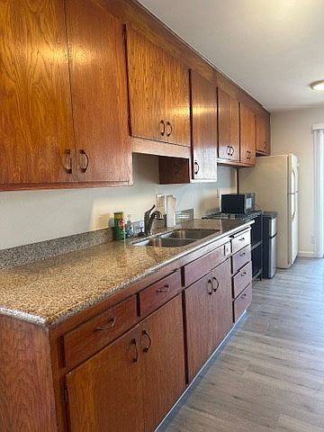 Kitchen with lots of storage.