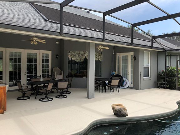 View of porch from the pool