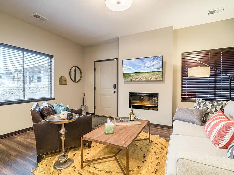 It's easy to feel at home in our cozy living spaces.