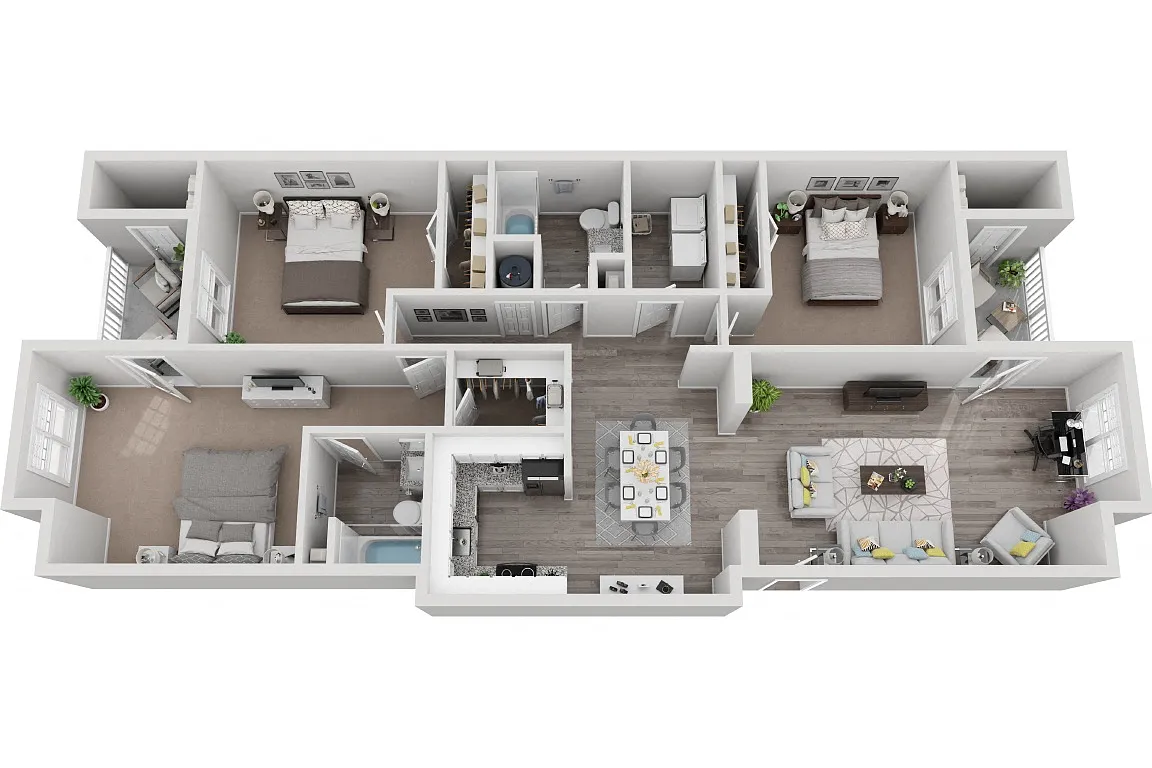 Floor plan The Cape Fear 3 Bedroom 2 Bath Renovated