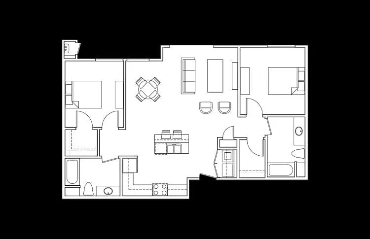 Floor plan 2x2C