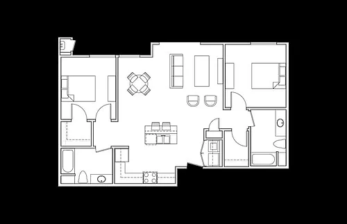 Floor plan 2x2C