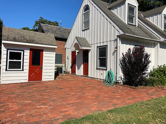 Patio and storage shed