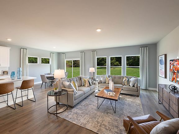 The open floorplan allows for easy entertaining.