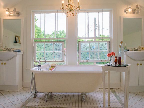 Clawfoot tub in master bath