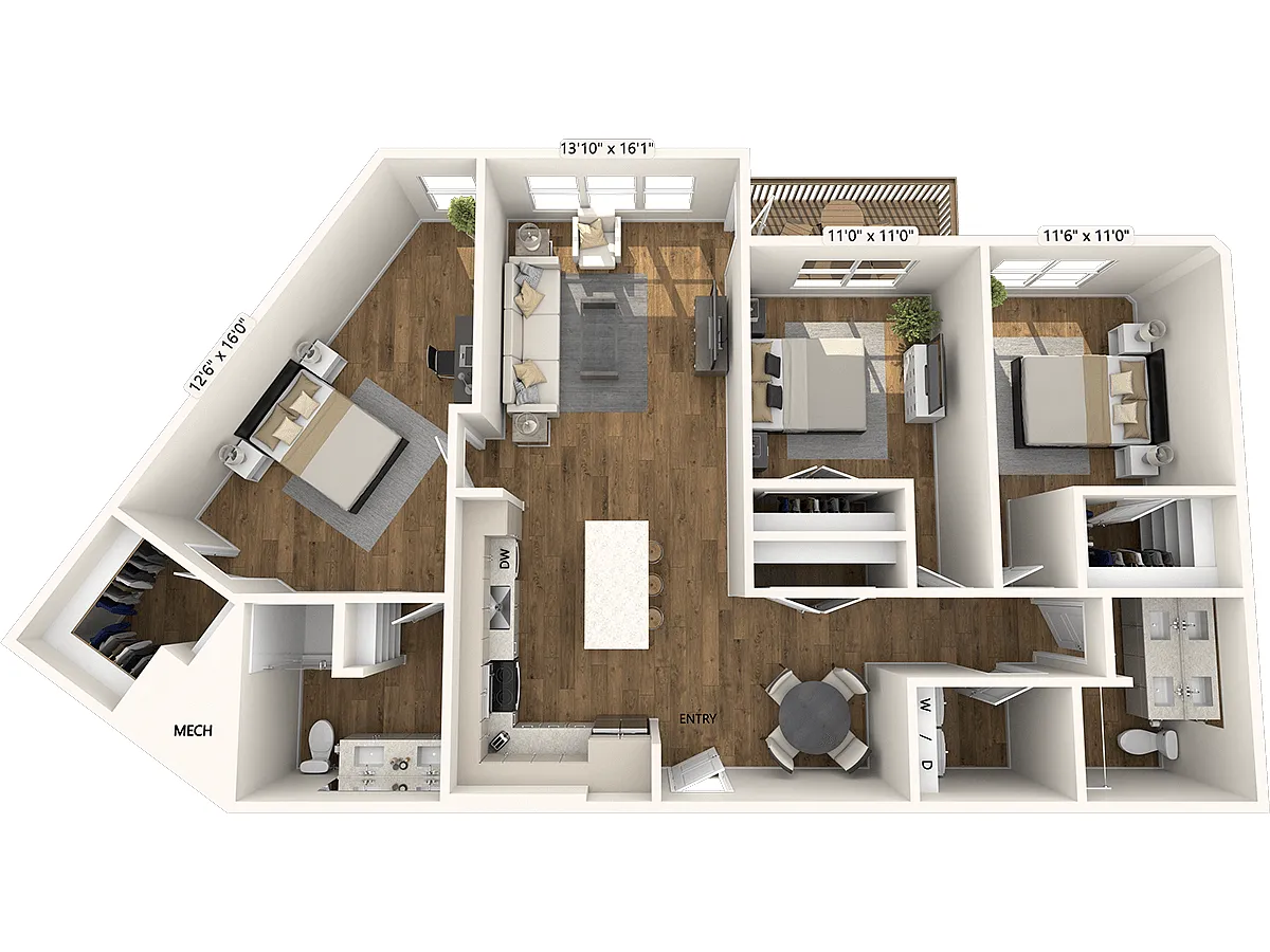 Floor plan C2-1453sf-FinishIV