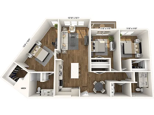 Floor plan C2-1453sf-FinishIV