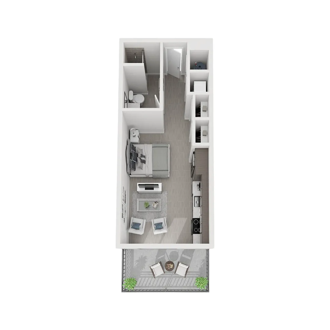 Floor plan 0x1 - 420sqft - S6 - W120