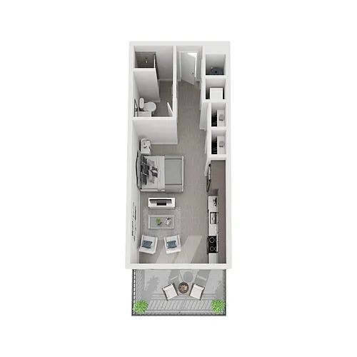 Floor plan 0x1 - 420sqft - S6