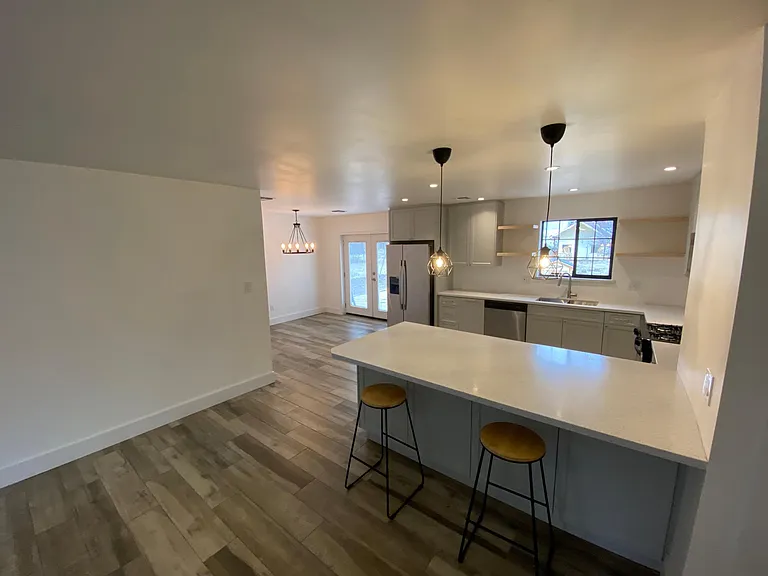 kitchen and dining