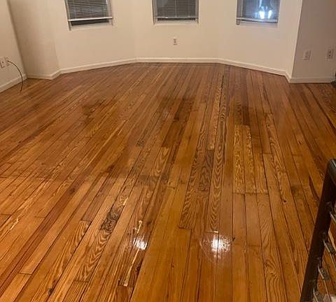 view into living room in the evening