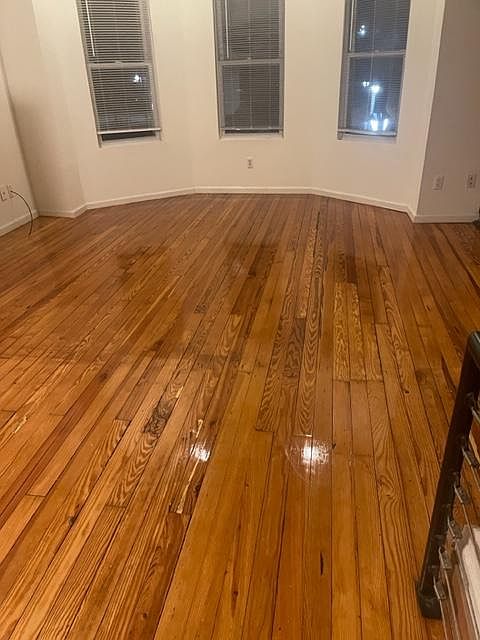 view into living room in the evening