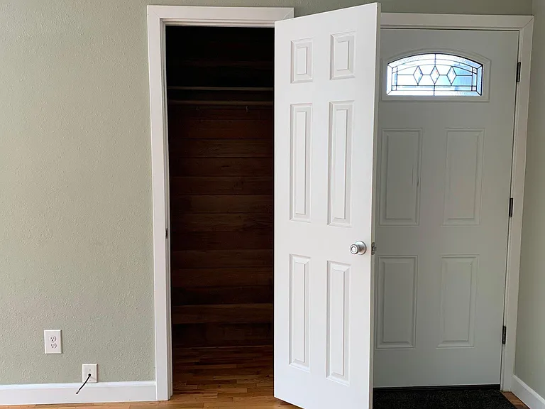 Entry closet, cedar lined