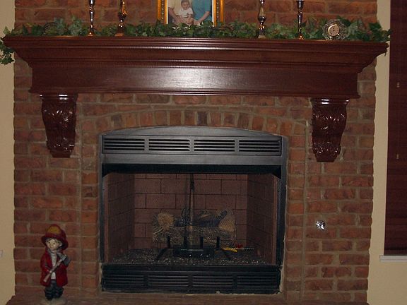 fireplace in family room