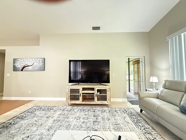 Main living room with smart tv