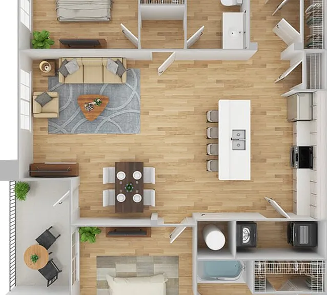 2 Bedroom | 2 Bath | 1175 SF | Renovated 2 Bedroom | 2 Bath | 1175 SF | Renovated