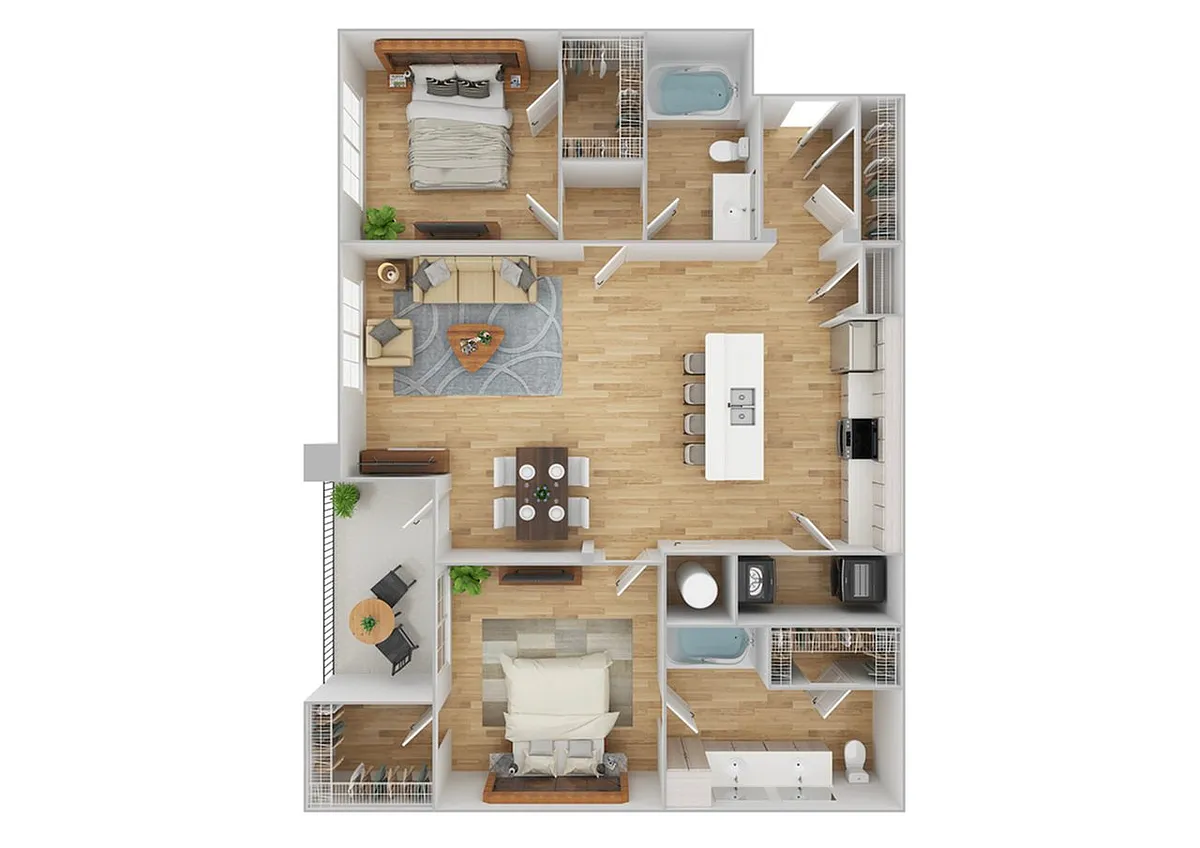 Floor plan B2 | Renovated