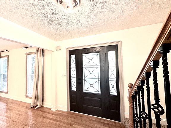 Entry way through the newly installed door.