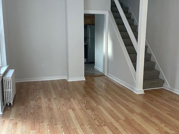 Living room leading to kitchen