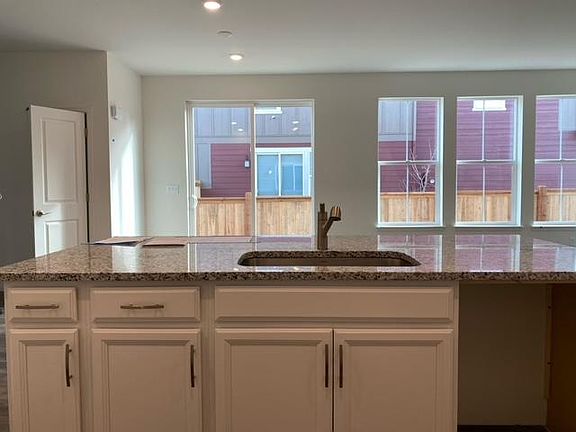 View from kitchen to side yard.
