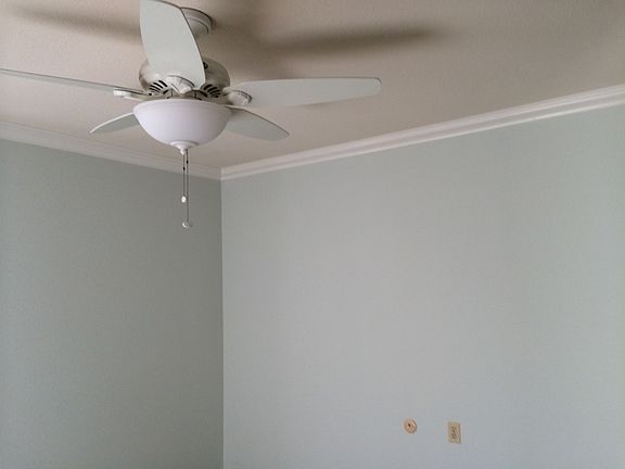 BR HAS FAN, LIGHT AND CROWN MOULDING