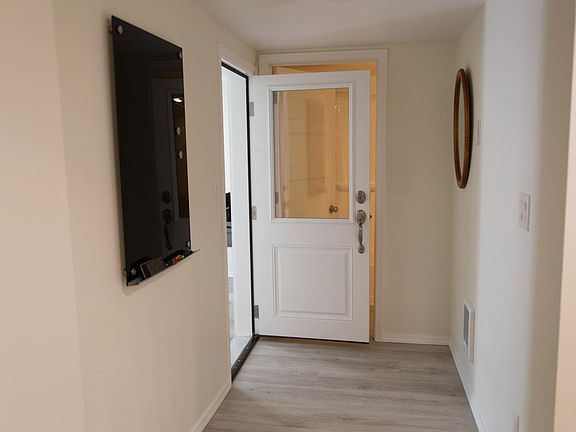 Front door into hall entry