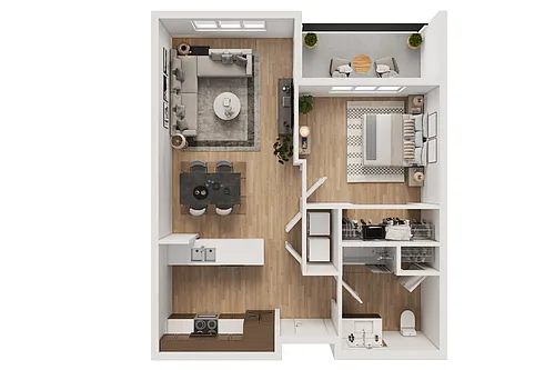Floor plan 1X1 - A3
