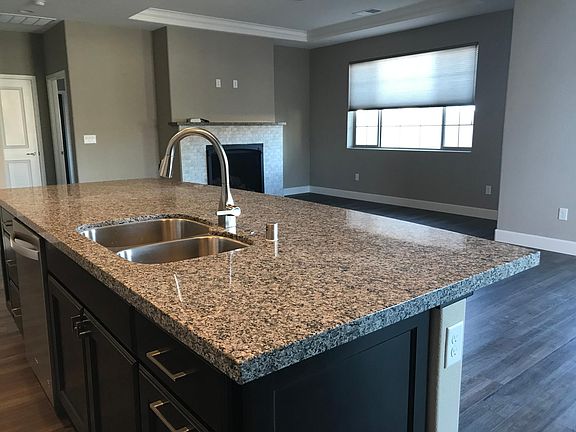 Beautiful granite island in kitchen