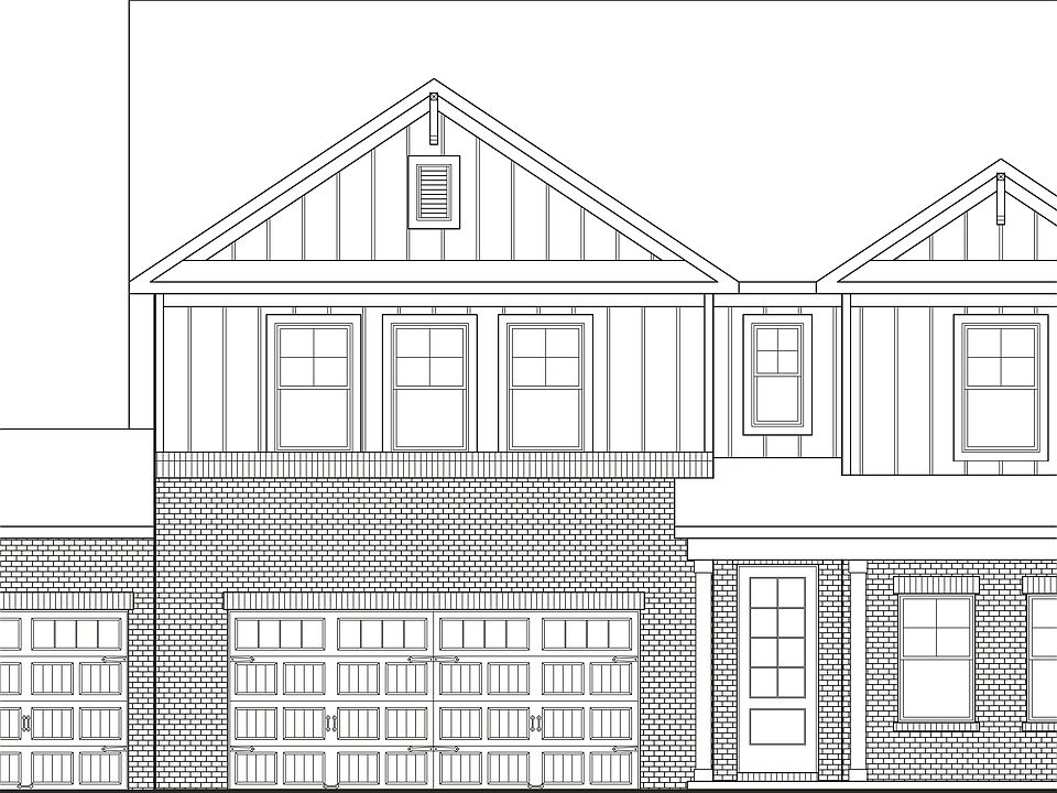 Elevation H-G with 3-Car Garage R2.1