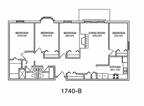 Floor plan 1740 B