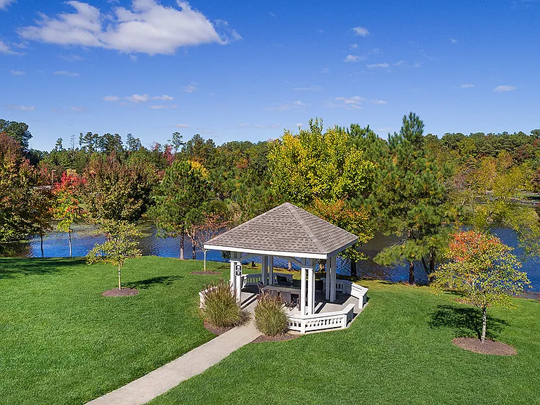 Gazebo with Pond Views