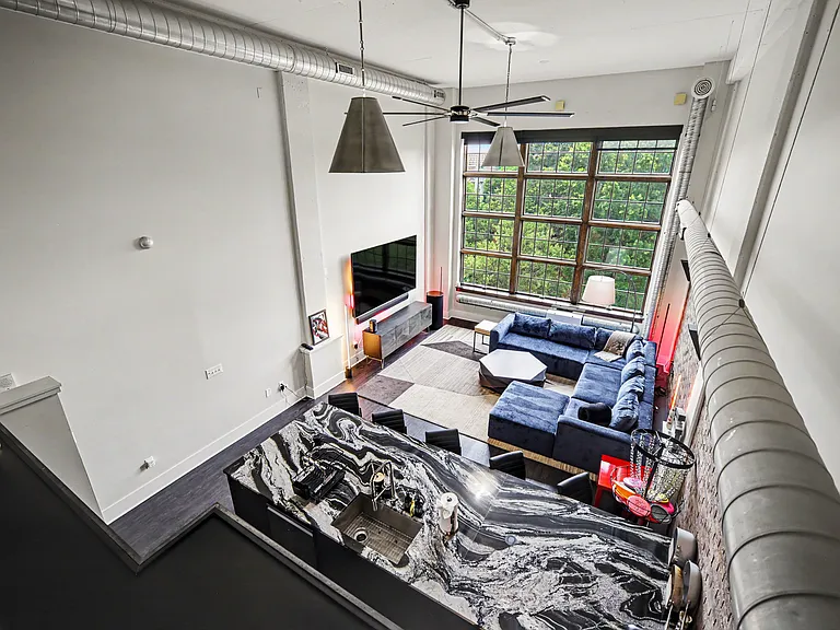 View of the living space from master bedroom