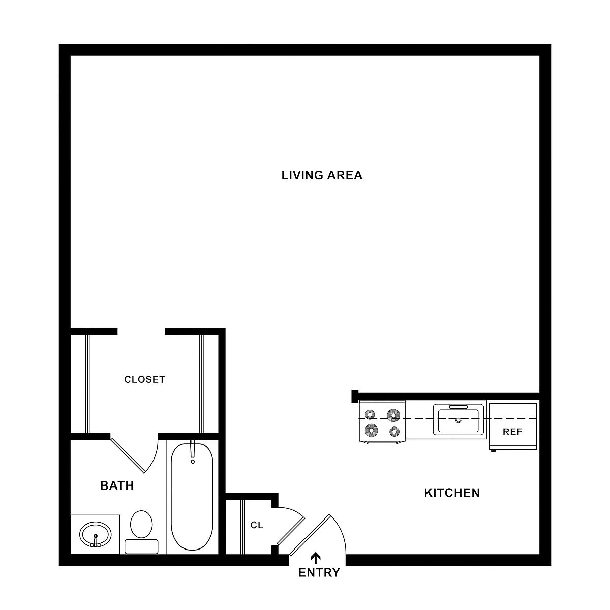 Floor plan Studio Plus