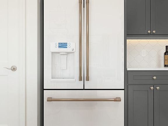 Designer cabinetry w glass uppers