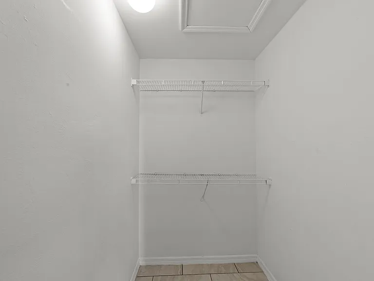 Master bedroom walk in closet