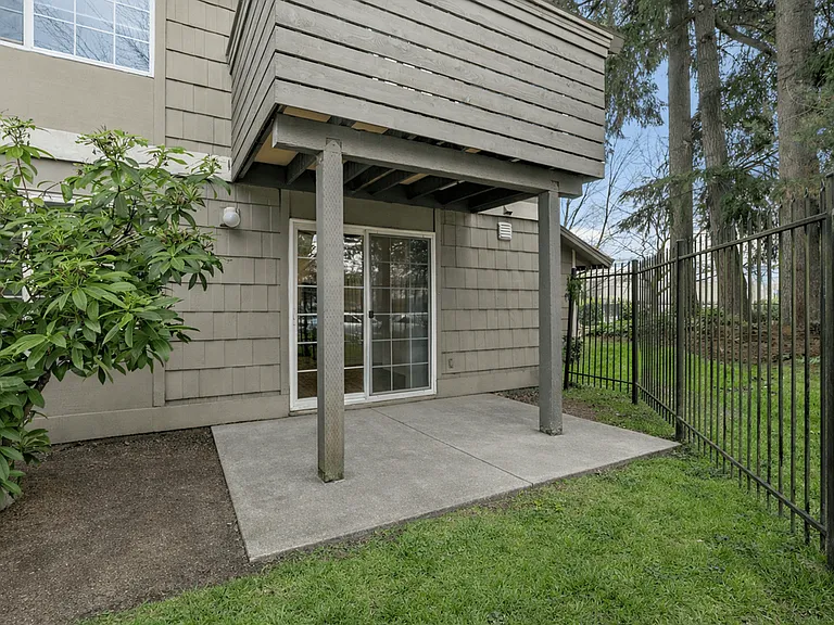 Covered patio with outdoor space Covered patio with outdoor space