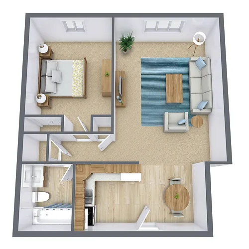 Floor plan One Bedroom 11A