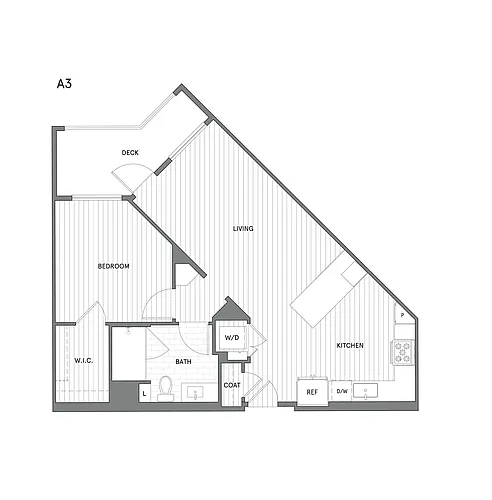 Floor plan 1 BR/1 BA