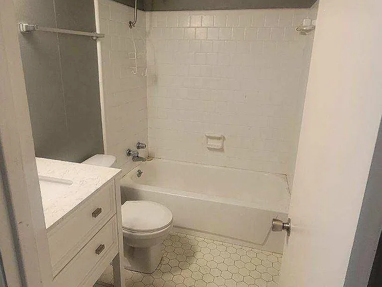 Bathroom with granite countertop
