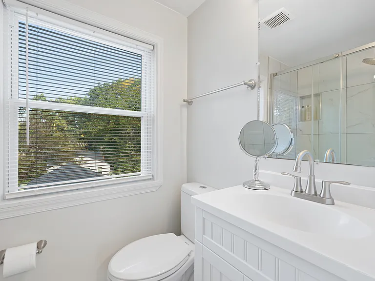 master bedroom private bath with sliding door shower
