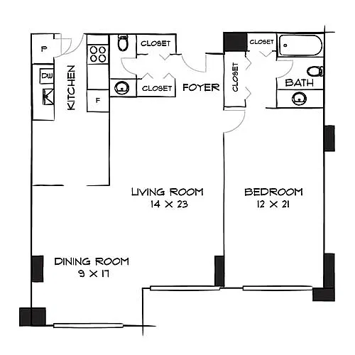 Floor plan Design 1B15 Premier