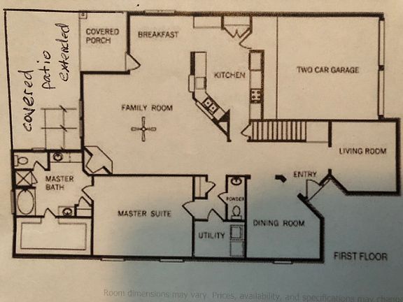 1st Floor + covered patio 