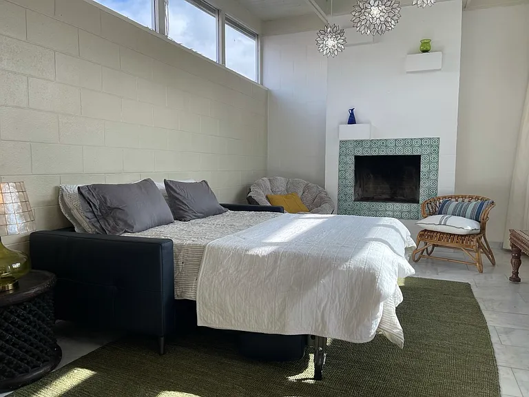 Living Room: Queen sleeper sofa bed, for the ocassional guest.