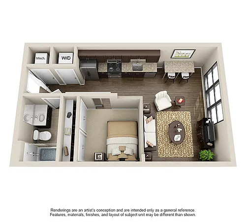 Floor plan Studio-Amelia