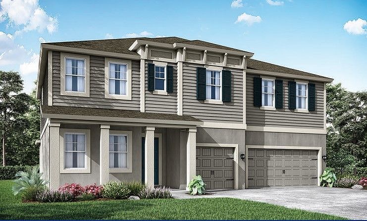 Jupiter new home plan west indies elevation at River Pointe by William Ryan Homes Tampa