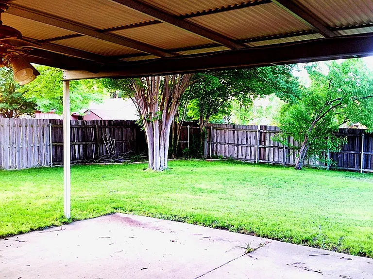 Backyard view to the left