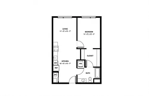 Floor plan 1-1A